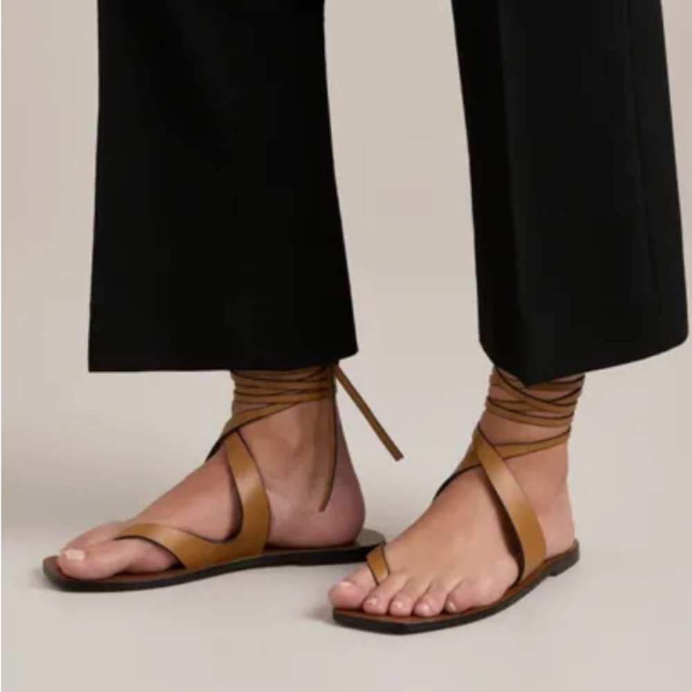 A.Emery margaux wrap sandals size 37 in camel